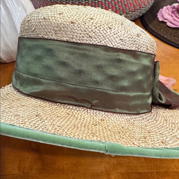 Louise Green floral straw hat, NWT - Picture 3 of 7